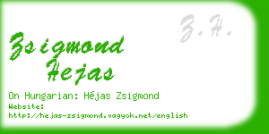 zsigmond hejas business card