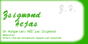 zsigmond hejas business card